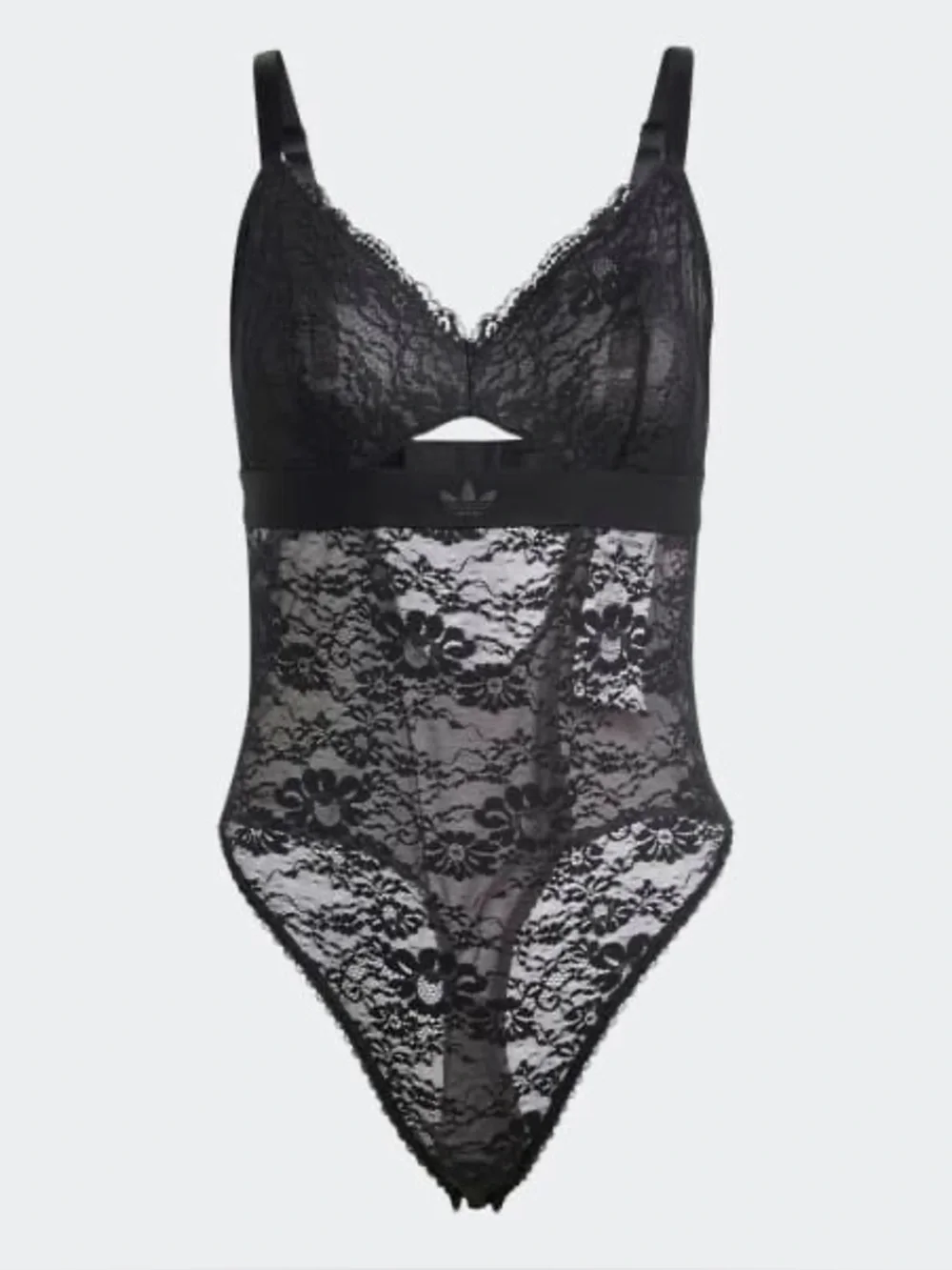 NWT ADIDAS MODERN FLEX LACE BODYSUIT IN BLACK - Picture 1 of 3
